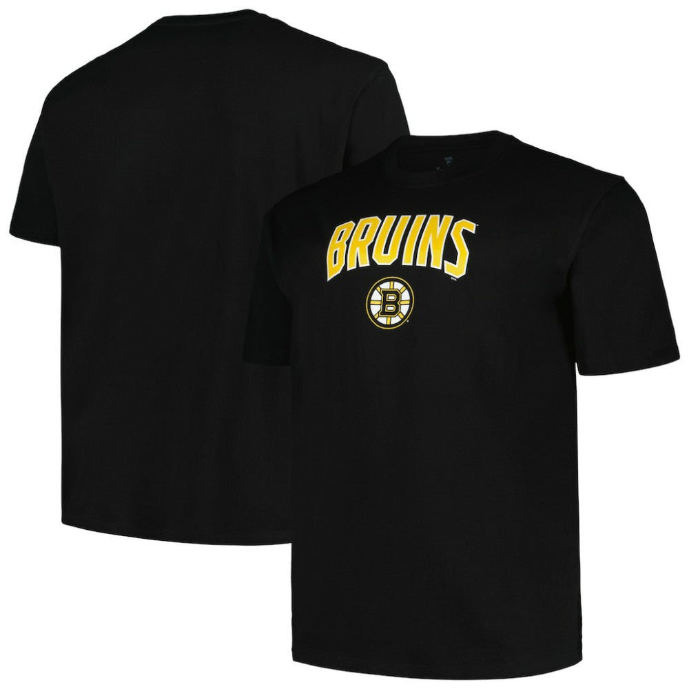 Boston Bruins Profile Big & Tall Arch Over Logo T-Shirt Black