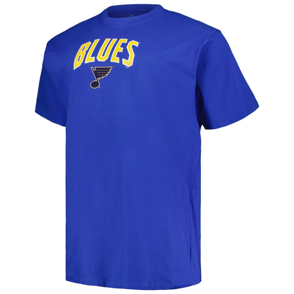 St. Louis Blues - Profile Big & Tall Arch Over Logo T-Shirt Blue