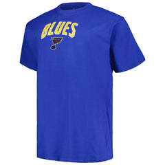St. Louis Blues - Profile Big & Tall Arch Over Logo T-Shirt Blue