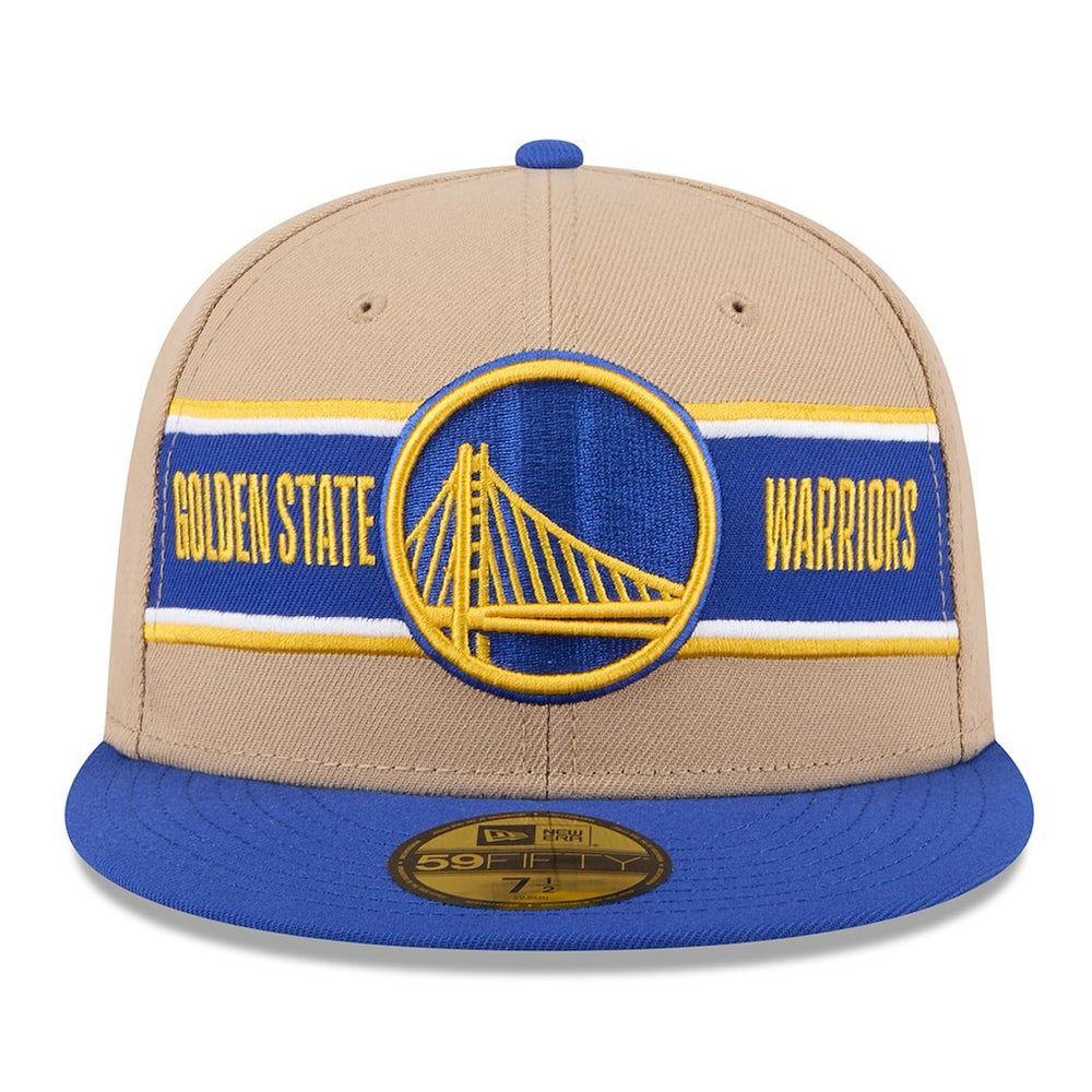 New Era - Golden State Warriors 2024 NBA Draft 59FIFTY Fitted Hat - Tan/Royal