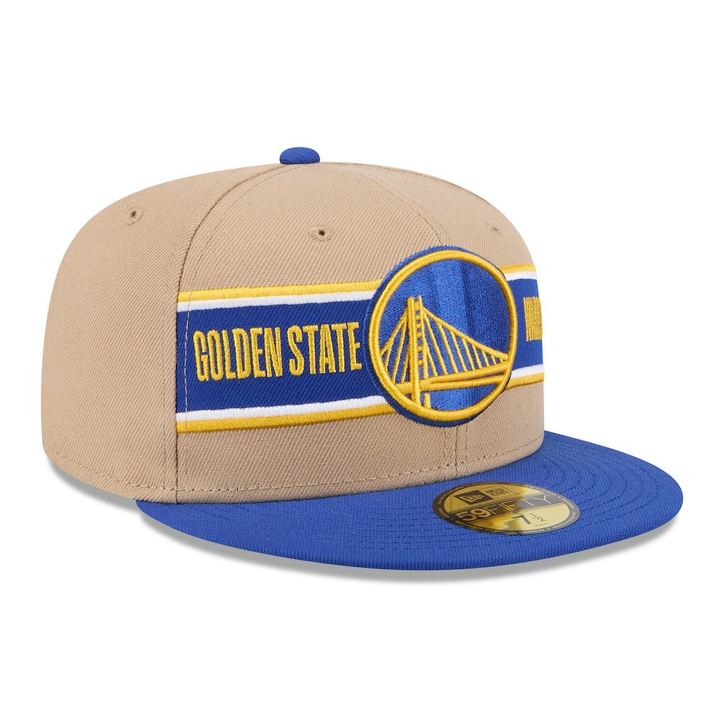 New Era - Golden State Warriors 2024 NBA Draft 59FIFTY Fitted Hat - Tan/Royal