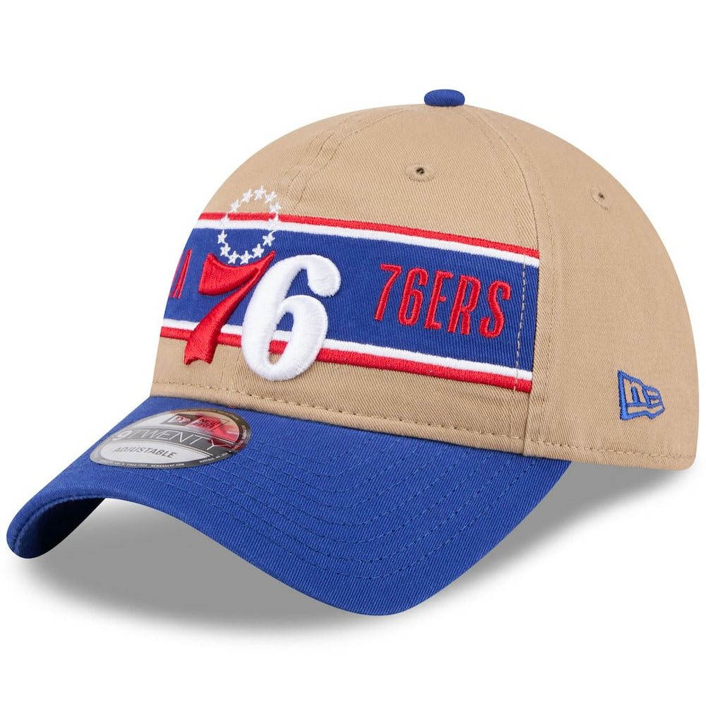 New Era - Philadelphia 76ers 2024 NBA Draft 9TWENTY Adjustable Hat - Tan/Royal