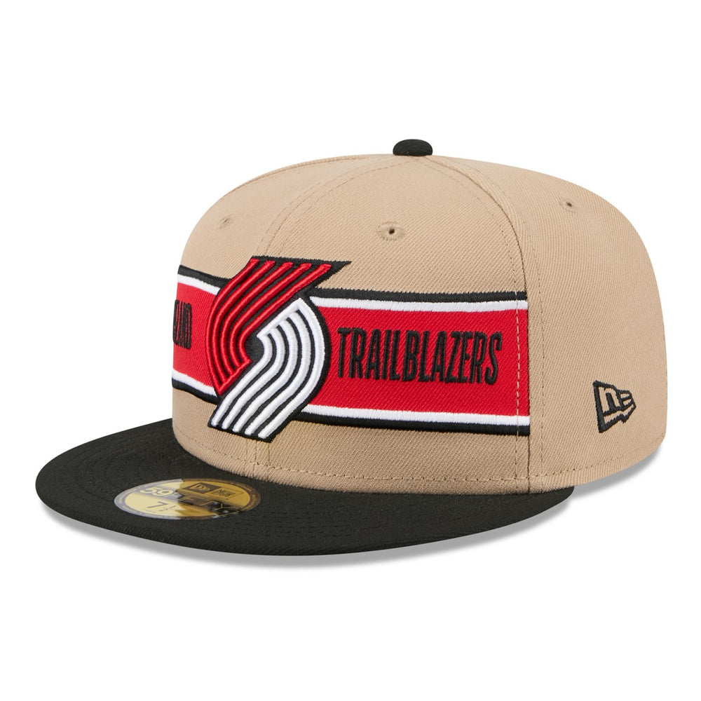 New Era - Portland Trail Blazers 2024 NBA Draft 59FIFTY Fitted Hat - Tan/Black