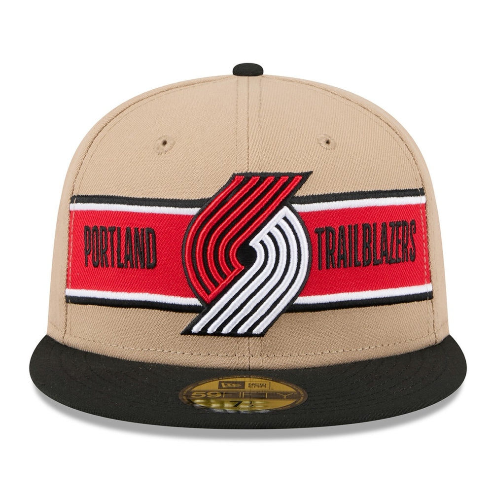 New Era - Portland Trail Blazers 2024 NBA Draft 59FIFTY Fitted Hat - Tan/Black