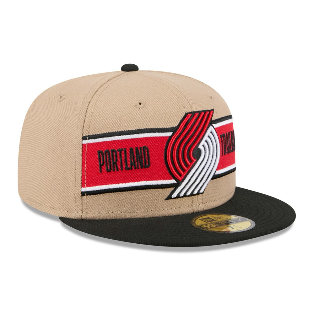 New Era - Portland Trail Blazers 2024 NBA Draft 59FIFTY Fitted Hat - Tan/Black