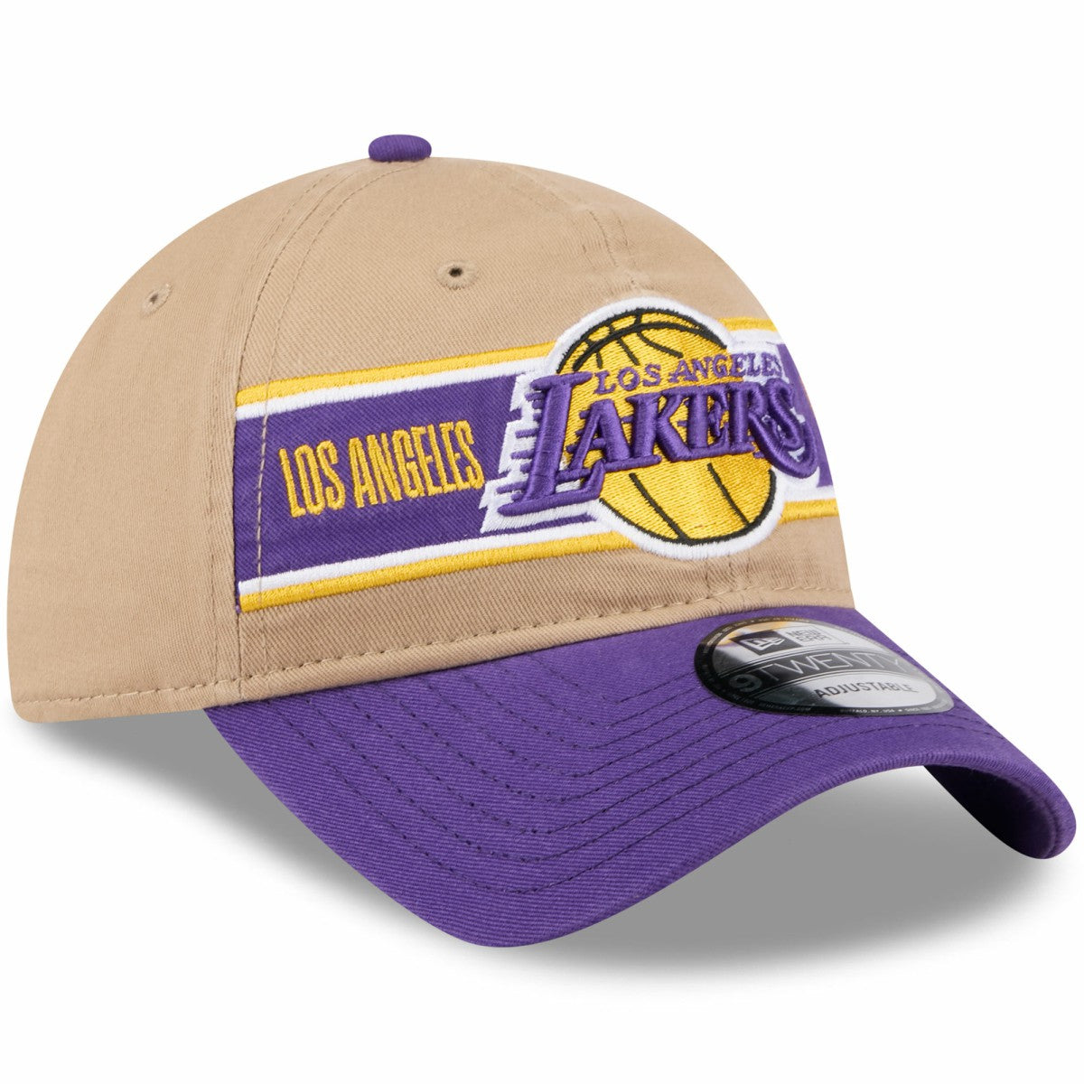 New Era - Los Angeles Lakers 2024 NBA Draft 9TWENTY Adjustable Hat - Tan/Purple