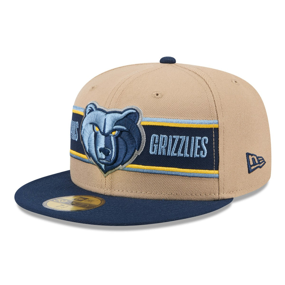 New Era - Memphis Grizzlies 2024 NBA Draft 59FIFTY Fitted Hat - Tan/Navy