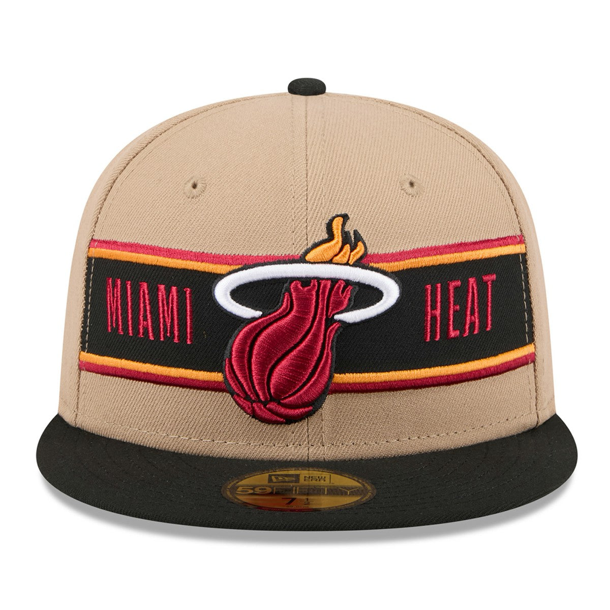 New Era - Miami Heat 2024 NBA Draft 59FIFTY Fitted Hat - Tan/Black