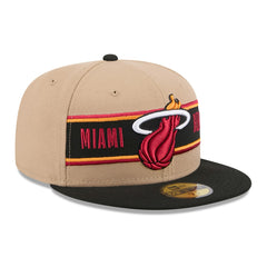 New Era - Miami Heat 2024 NBA Draft 59FIFTY Fitted Hat - Tan/Black