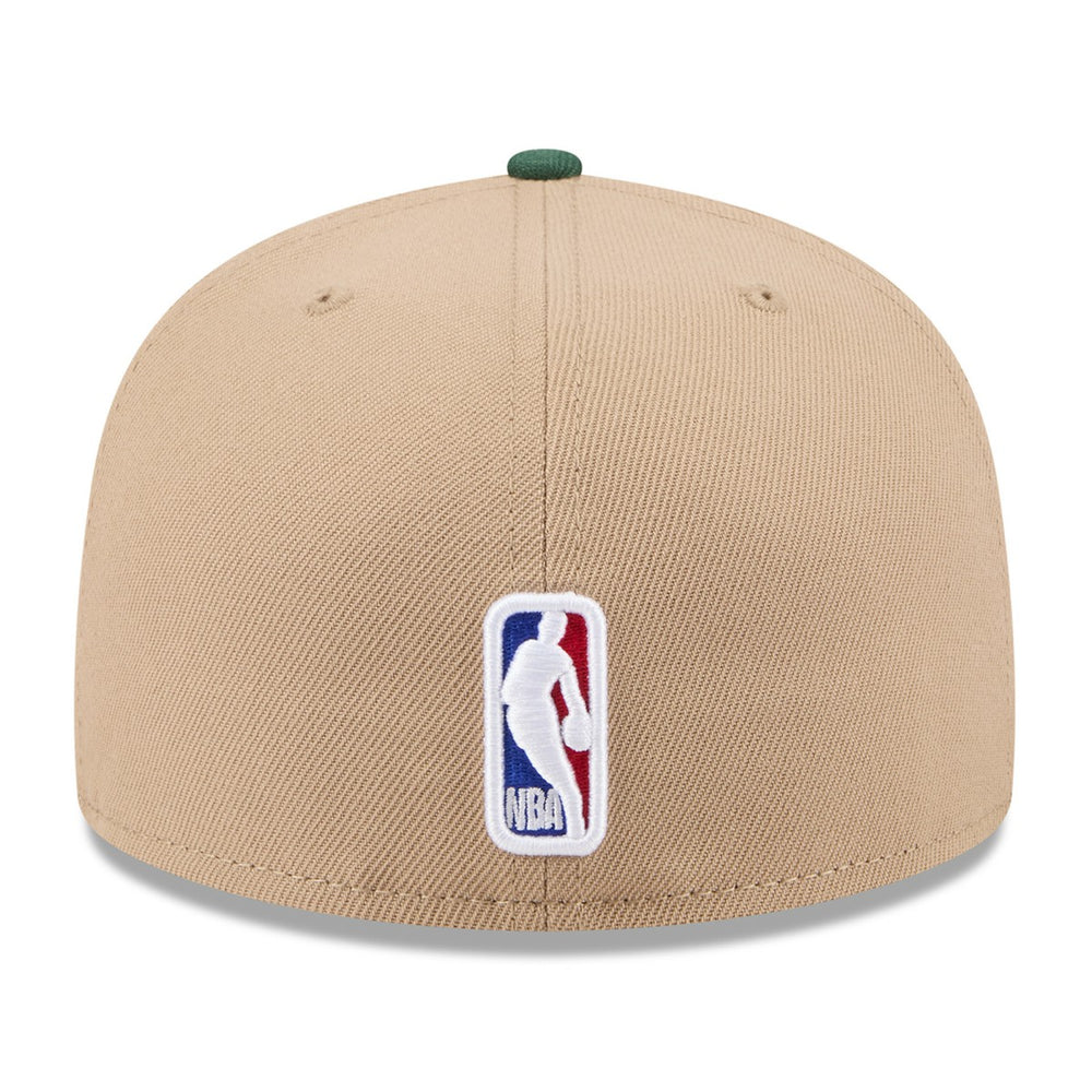 New Era - Milwaukee Bucks 2024 NBA Draft 59FIFTY Fitted Hat - Tan/Hunter Green