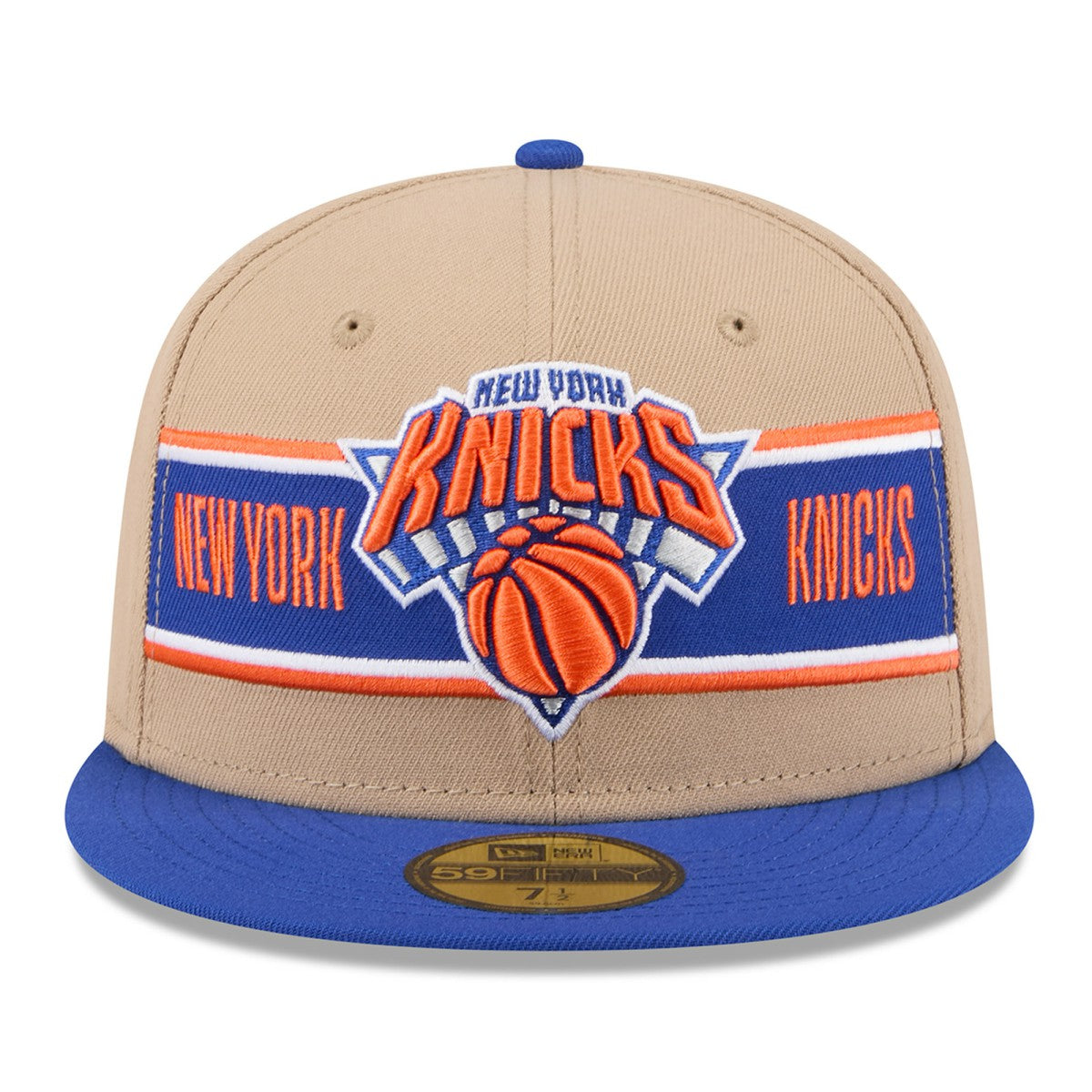 New Era - New York Knicks 2024 NBA Draft 59FIFTY Fitted Hat - Tan/Blue