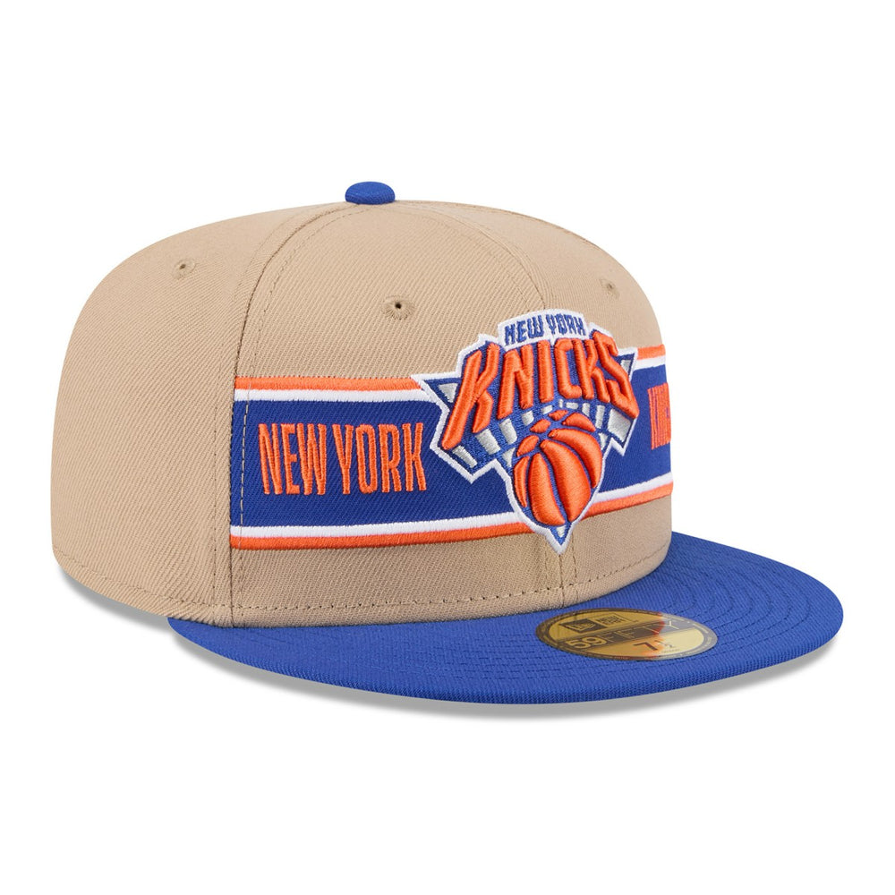 New Era - New York Knicks 2024 NBA Draft 59FIFTY Fitted Hat - Tan/Blue