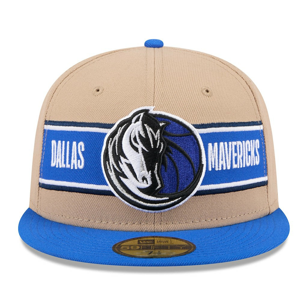 New Era - Dallas Mavericks 2024 NBA Draft 59FIFTY Fitted Hat - Tan/Blue