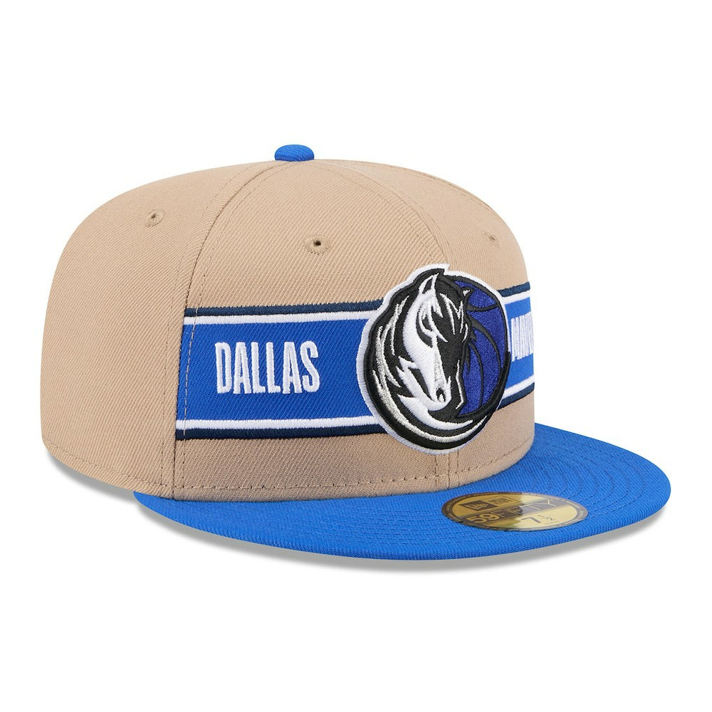 New Era - Dallas Mavericks 2024 NBA Draft 59FIFTY Fitted Hat - Tan/Blue