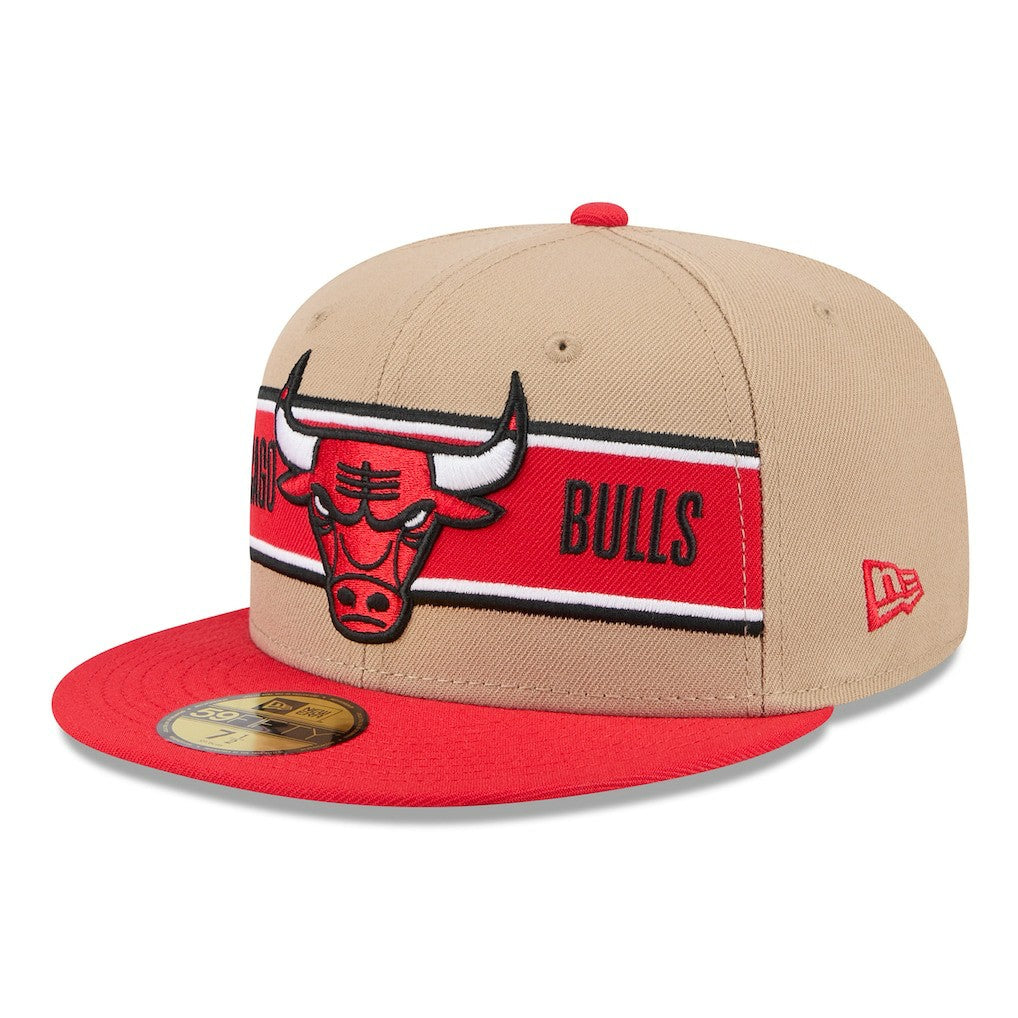 New Era - Chicago Bulls 2024 NBA Draft 59FIFTY Fitted Hat - Tan/Red