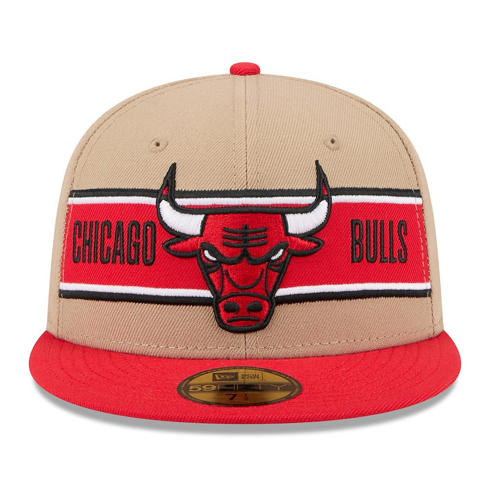 New Era - Chicago Bulls 2024 NBA Draft 59FIFTY Fitted Hat - Tan/Red