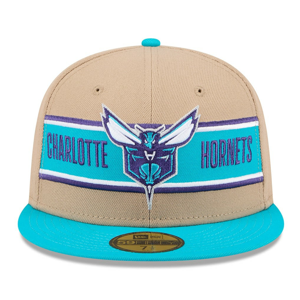 New Era - Charlotte Hornets 2024 NBA Draft 59FIFTY Fitted Hat - Tan/Teal