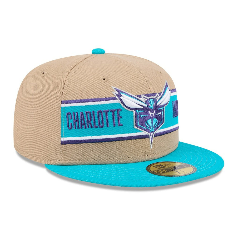 New Era - Charlotte Hornets 2024 NBA Draft 59FIFTY Fitted Hat - Tan/Teal