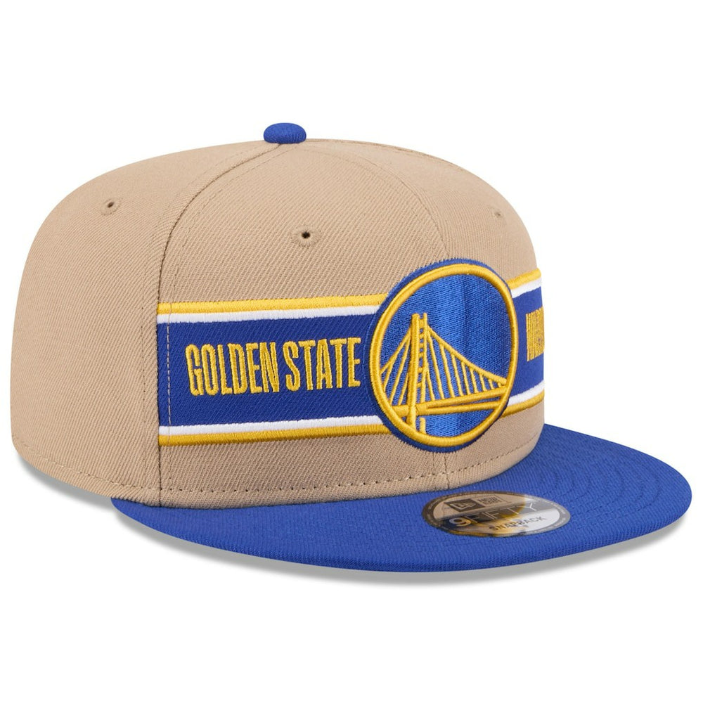 New Era - Golden State Warriors 2024 NBA Draft 9FIFTY Snapback Hat - Tan/Royal