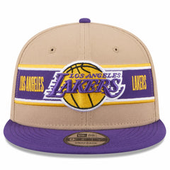 New Era - Los Angeles Lakers 2024 NBA Draft 9FIFTY Snapback Hat - Tan/Purple