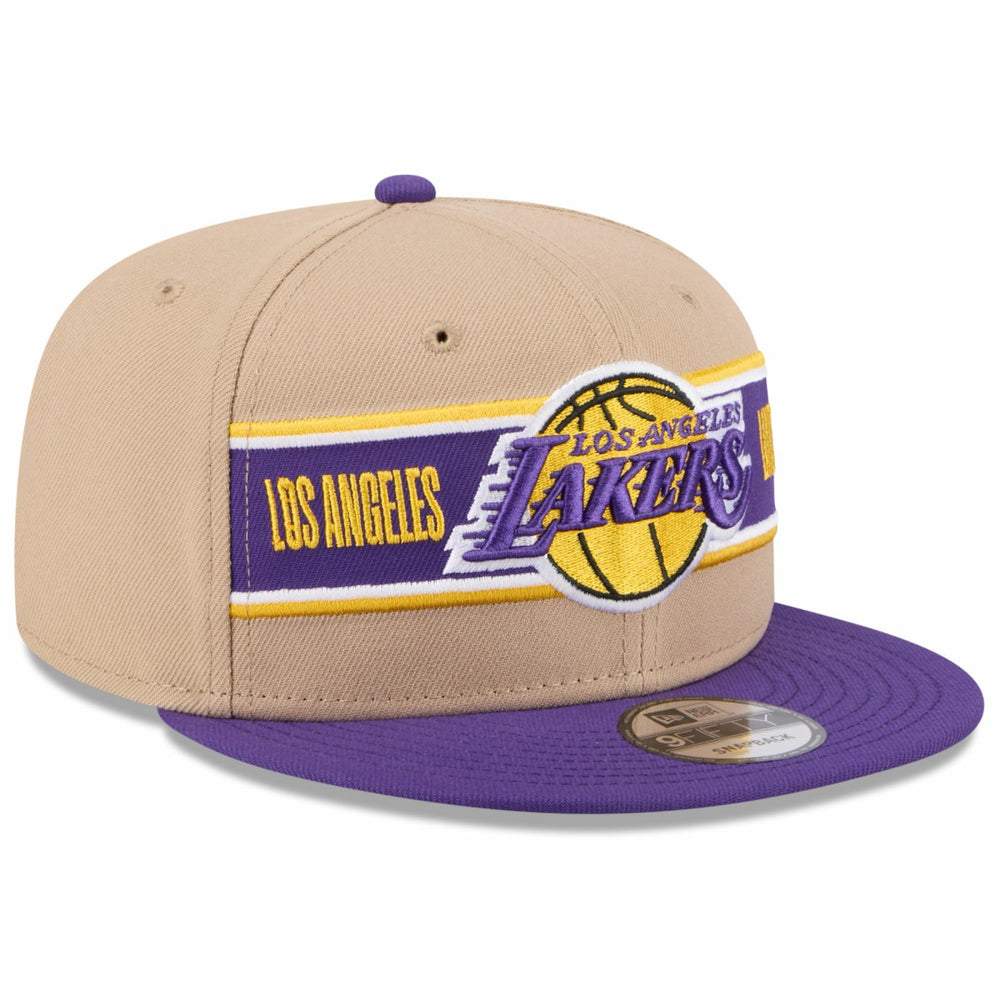 New Era - Los Angeles Lakers 2024 NBA Draft 9FIFTY Snapback Hat - Tan/Purple