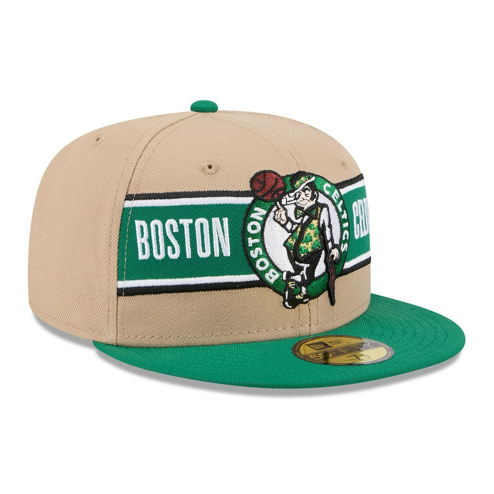 New Era - Boston Celtics 2024 NBA Draft 59FIFTY Fitted Hat - Tan/Kelly Green