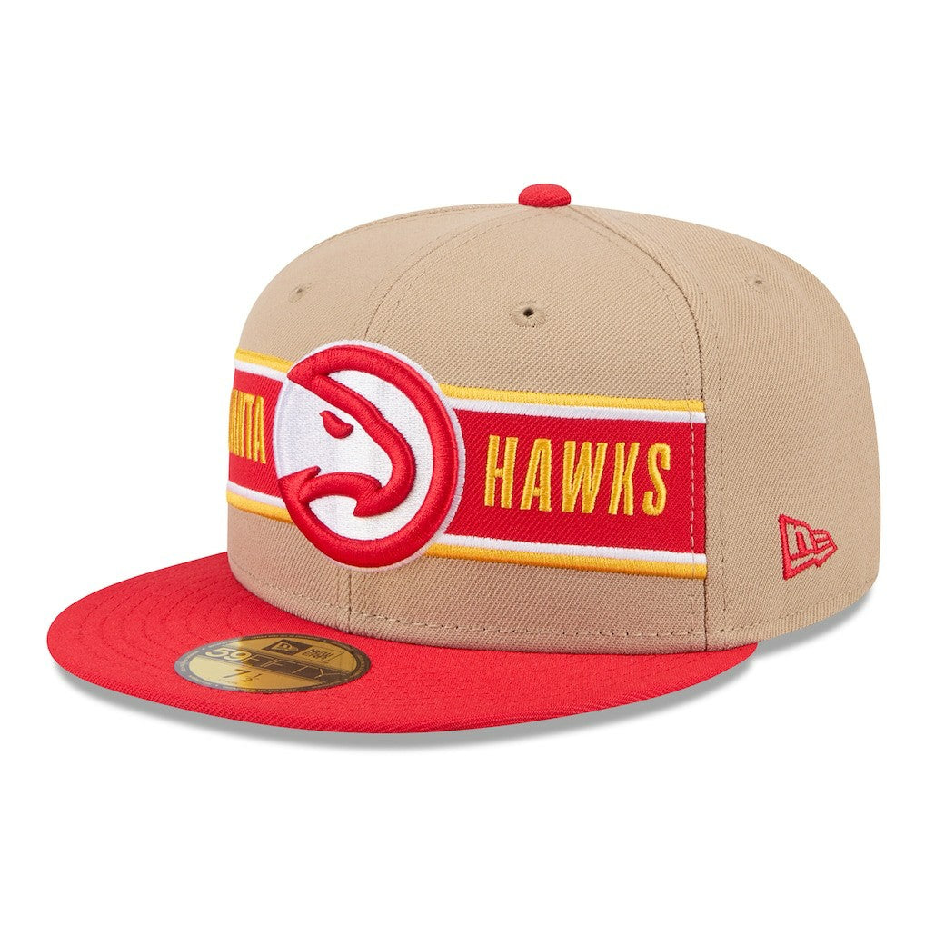 New Era - Atlanta Hawks 2024 NBA Draft 59FIFTY Fitted Hat - Tan/Red