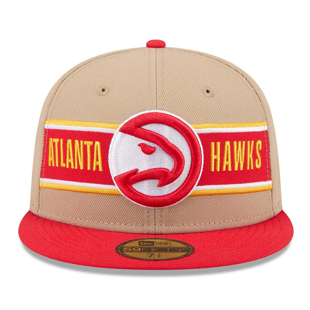 New Era - Atlanta Hawks 2024 NBA Draft 59FIFTY Fitted Hat - Tan/Red