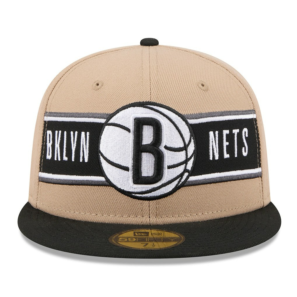 New Era - Brooklyn Nets 2024 NBA Draft 59FIFTY Fitted Hat - Tan/Black
