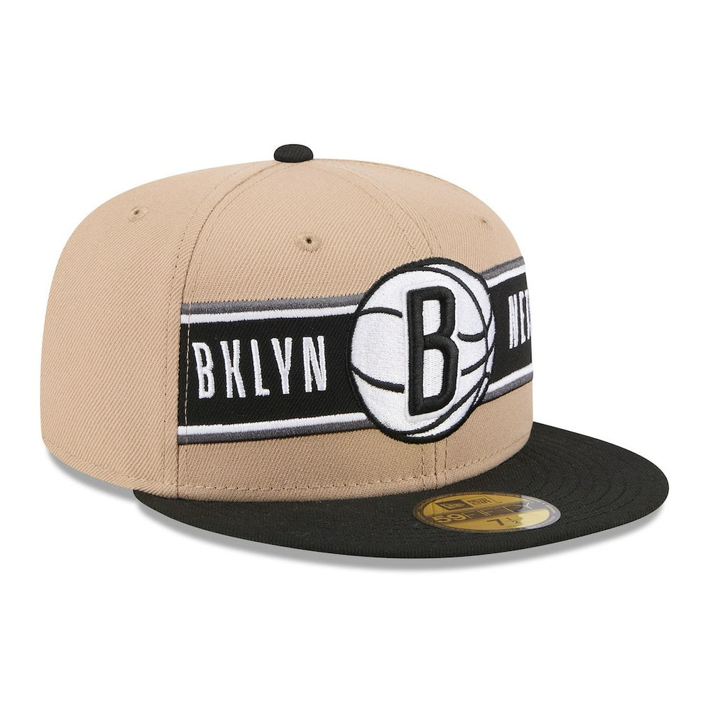 New Era - Brooklyn Nets 2024 NBA Draft 59FIFTY Fitted Hat - Tan/Black