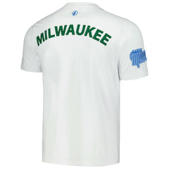 NBA - Milwaukee Bucks FISLL Unisex Heritage Crest T-Shirt - White