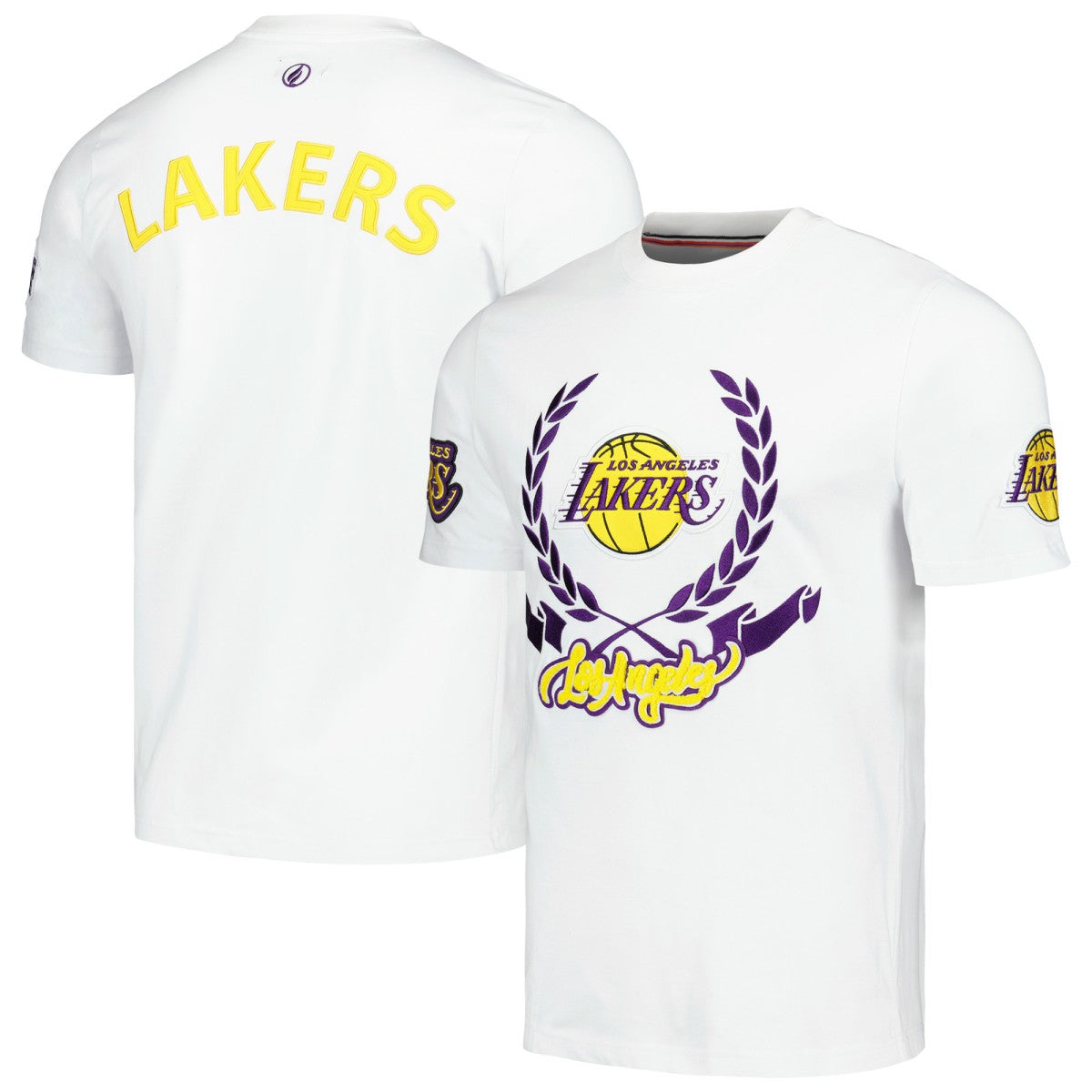 NBA - Los Angeles Lakers FISLL Unisex Heritage Crest T-Shirt - White