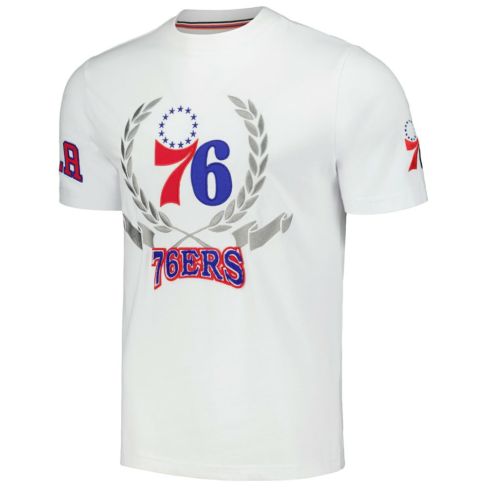 NBA - Philadelphia 76ers FISLL Unisex Heritage Crest T-Shirt - White