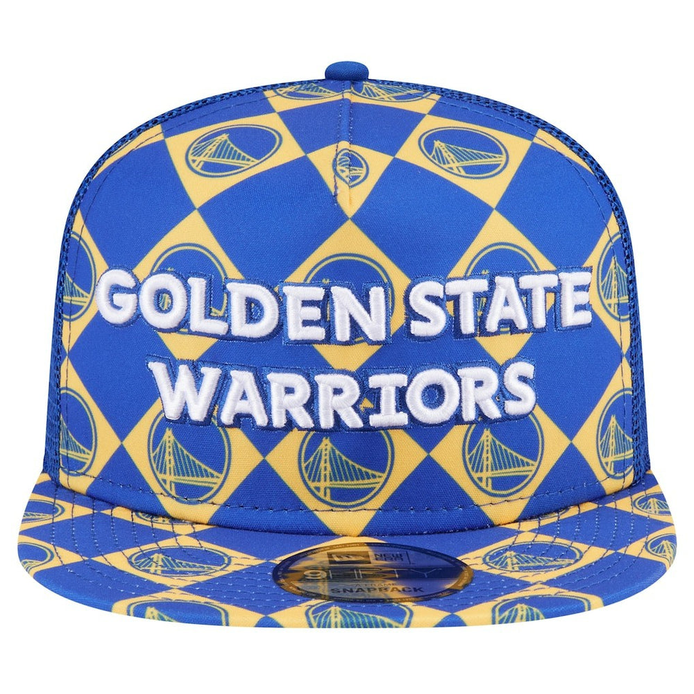 New Era - Golden State Warriors Seeing Diamonds A-Frame Trucker 9FIFTY Snapback Hat - Royal