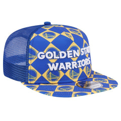 New Era - Golden State Warriors Seeing Diamonds A-Frame Trucker 9FIFTY Snapback Hat - Royal