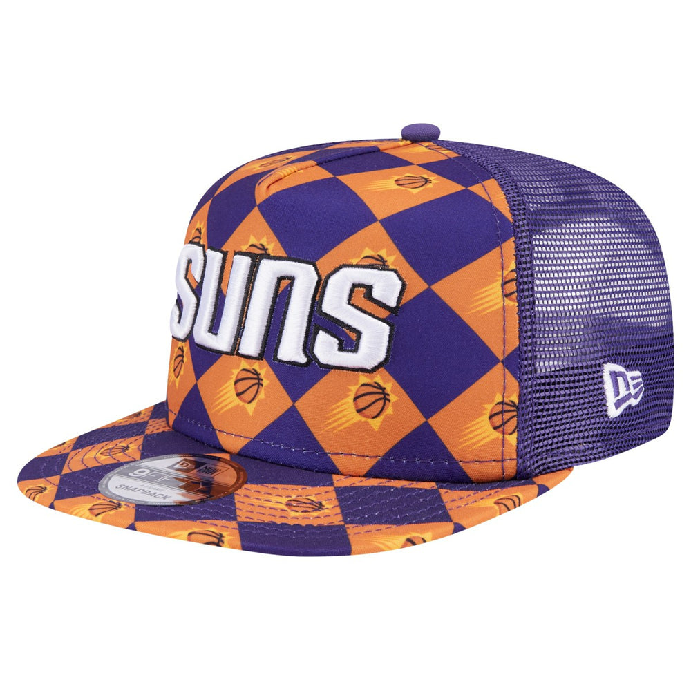 New Era - Phoenix Suns Seeing Diamonds A-Frame Trucker 9FIFTY Snapback Hat - Purple