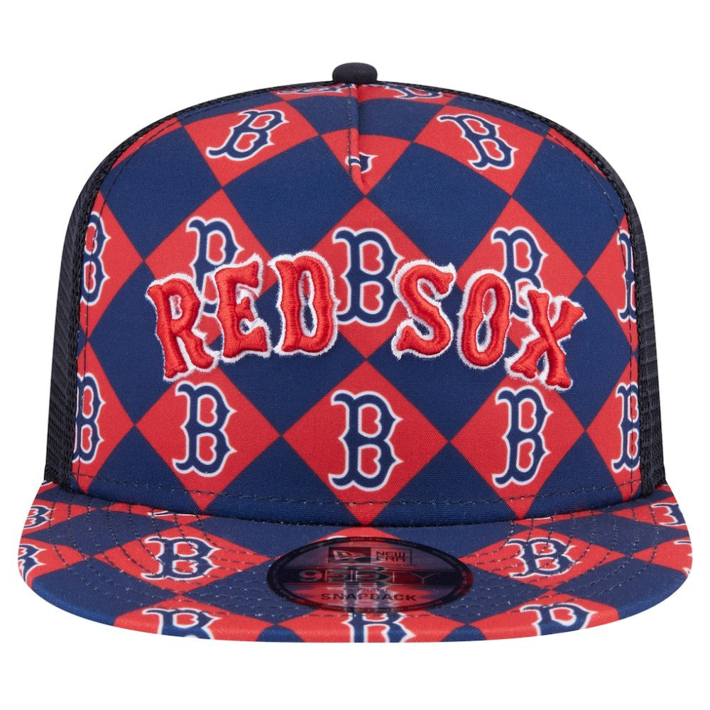 Boston Red Sox New Era Seeing Diamonds A-Frame Trucker 9FIFTY Snapback Hat Near Me