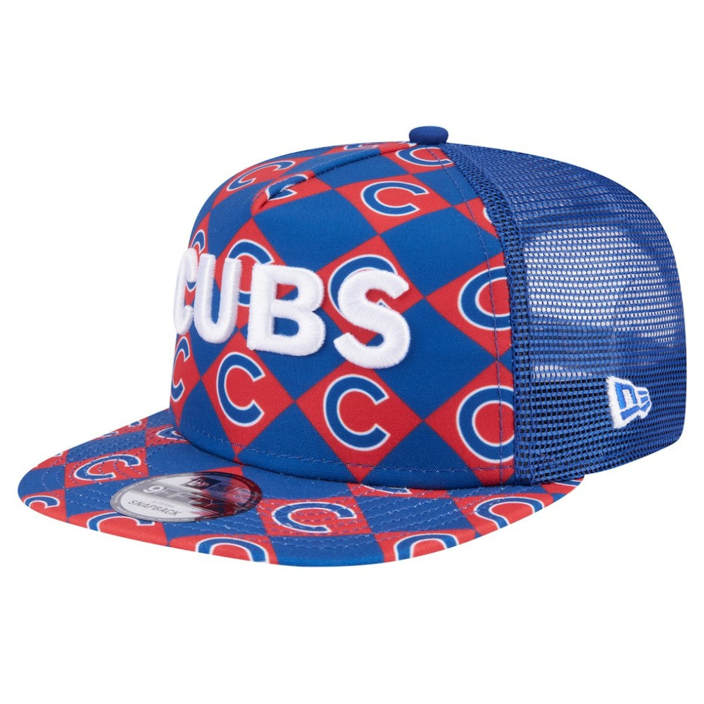 Chicago Cubs New Era Seeing Diamonds A-Frame Trucker 9FIFTY Snapback Hat Lifestyle