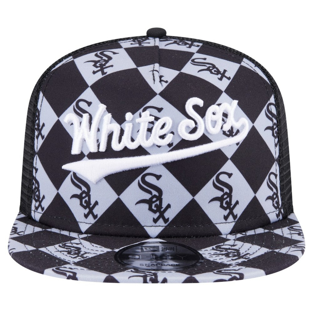 Chicago White Sox New Era Seeing Diamonds A-Frame Trucker 9FIFTY Snapback Hat Sale