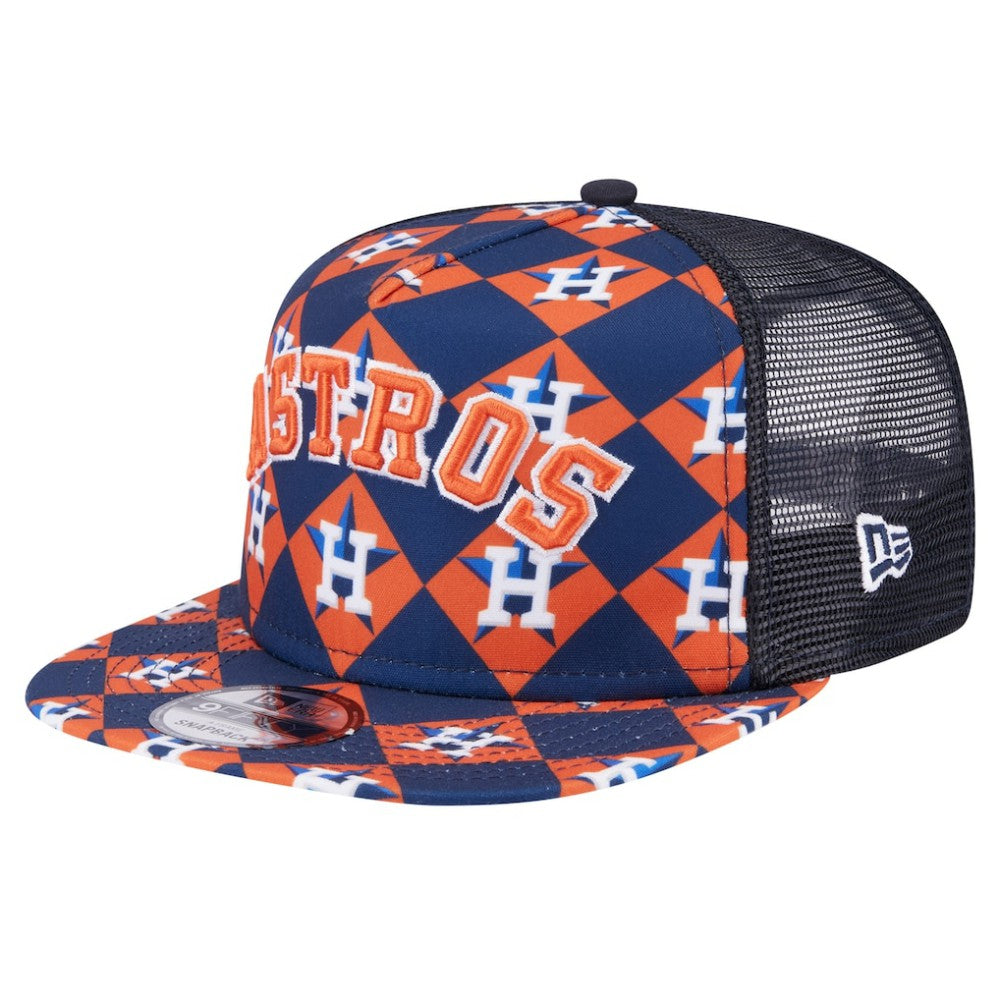 Houston Astros New Era Seeing Diamonds A-Frame Trucker 9FIFTY Snapback Hat Online