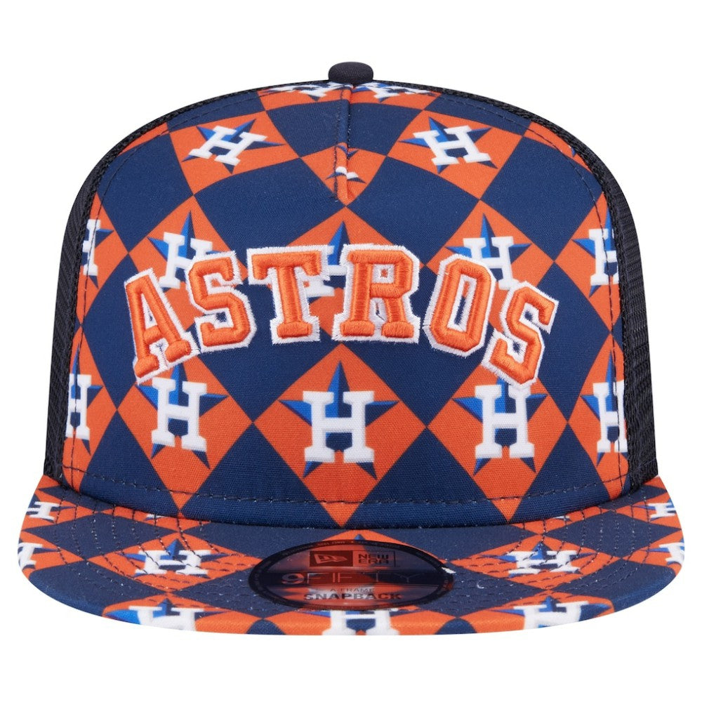 Houston Astros New Era Seeing Diamonds A-Frame Trucker 9FIFTY Snapback Hat Online