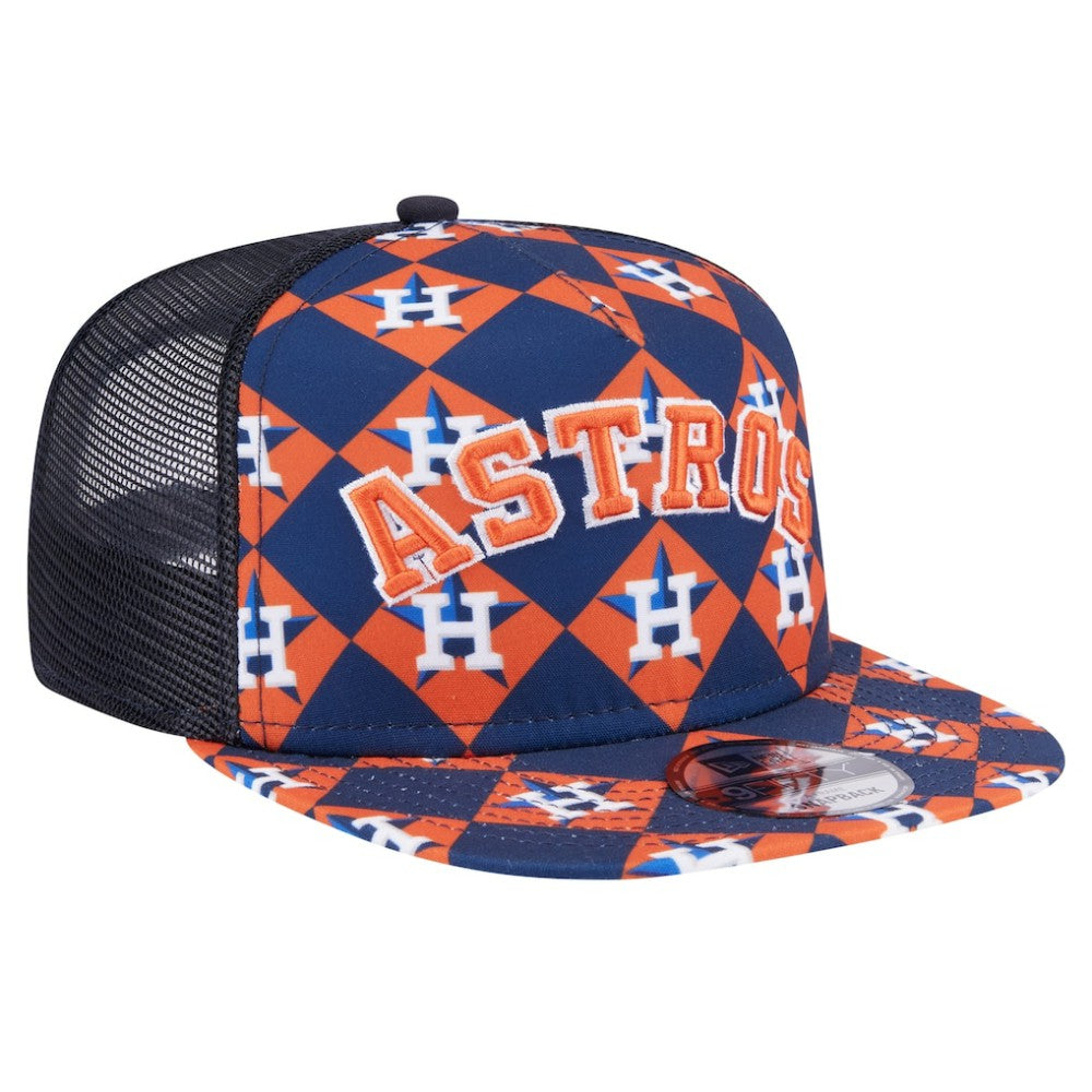 Houston Astros New Era Seeing Diamonds A-Frame Trucker 9FIFTY Snapback Hat Online