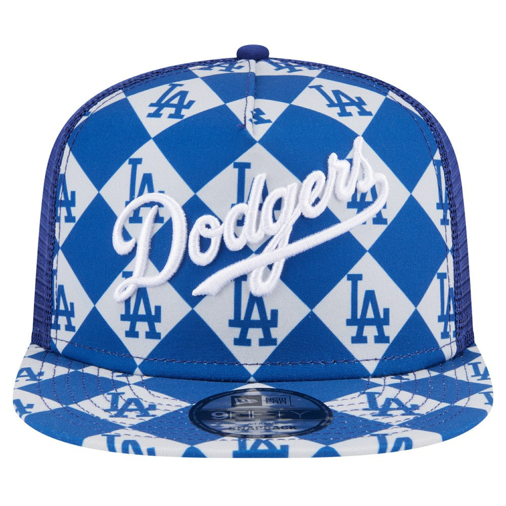 Los Angeles Dodgers New Era Seeing Diamonds A-Frame Trucker 9FIFTY Snapback Hat discount