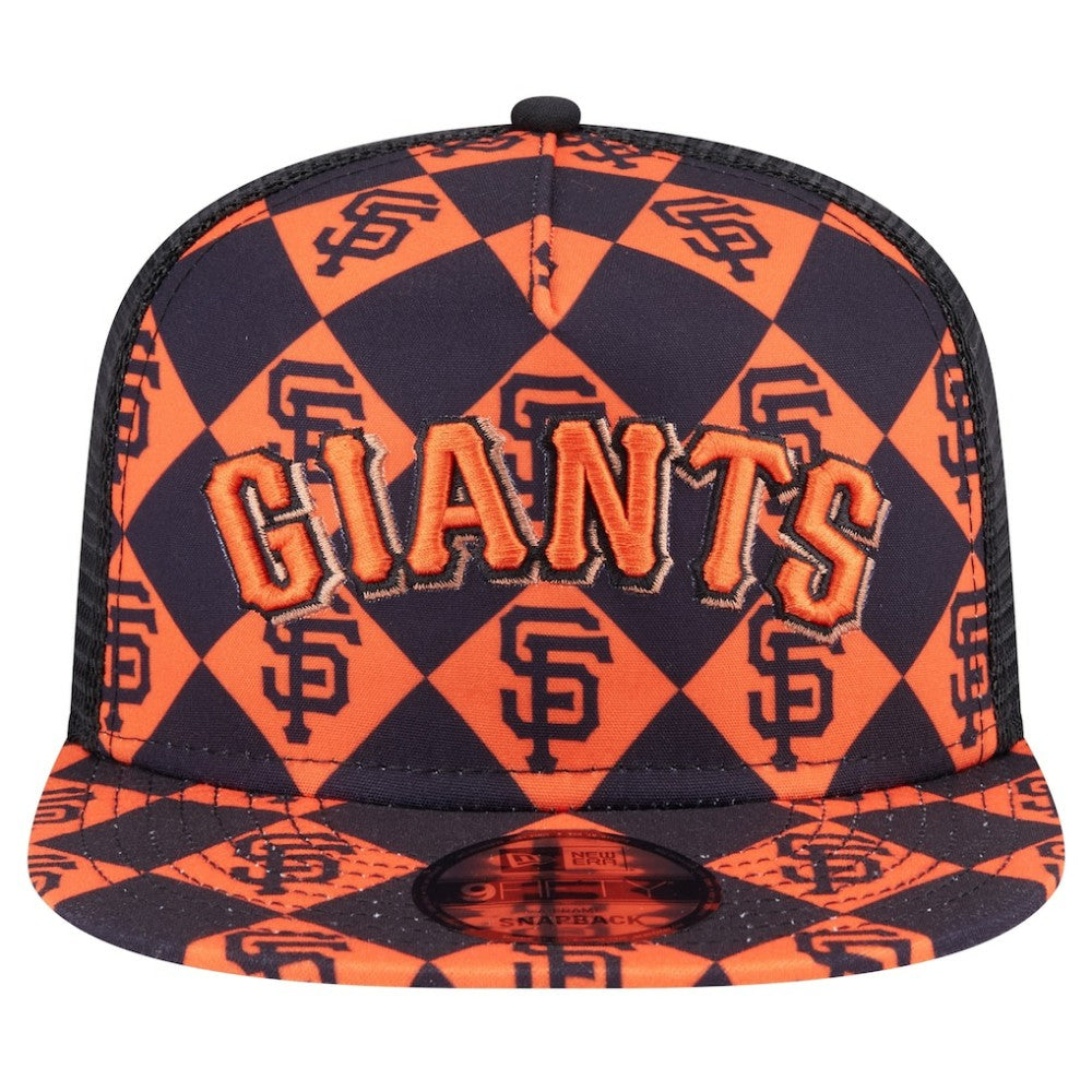 San Francisco Giants New Era Seeing Diamonds A-Frame Trucker 9FIFTY Snapback Hat Sale