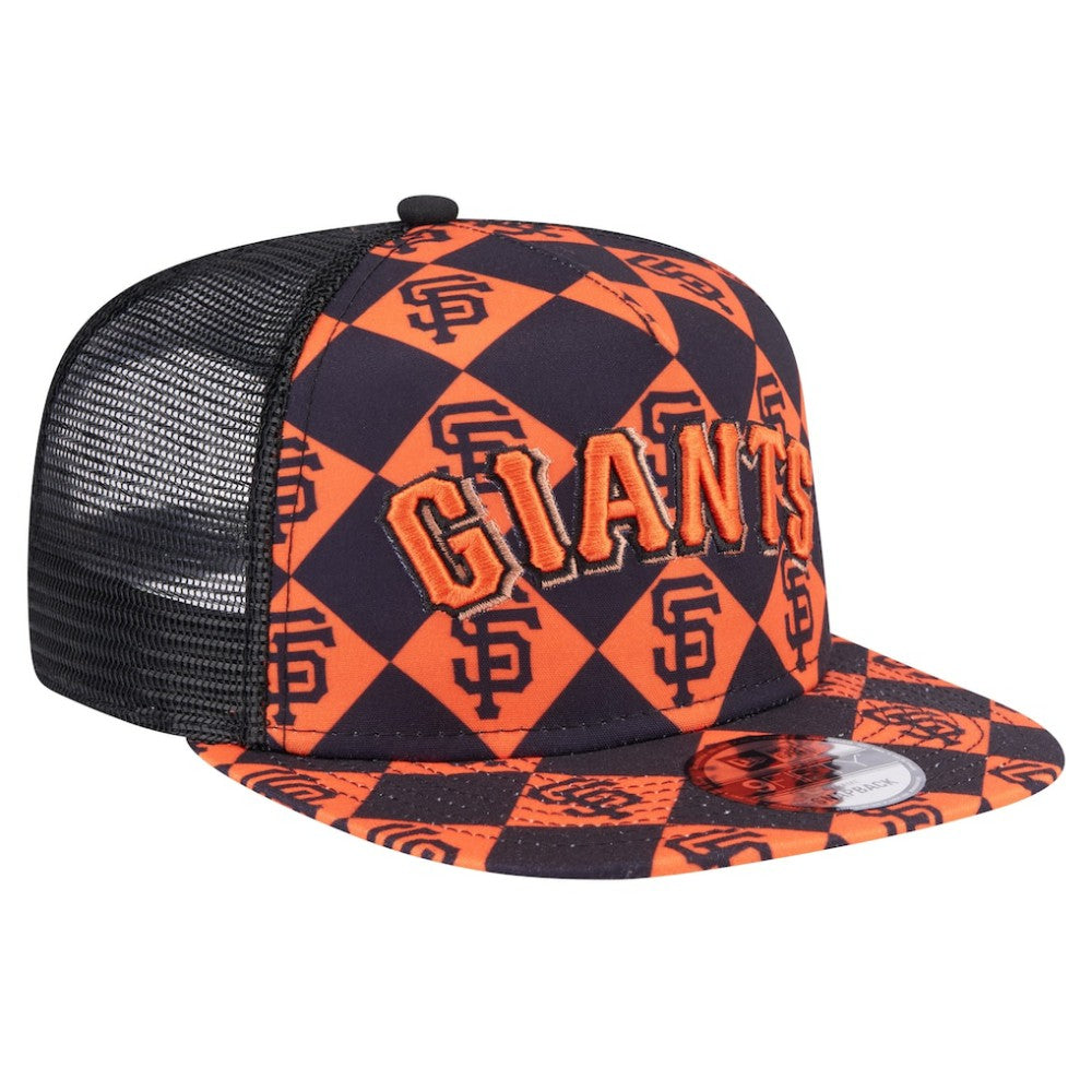 San Francisco Giants New Era Seeing Diamonds A-Frame Trucker 9FIFTY Snapback Hat Sale