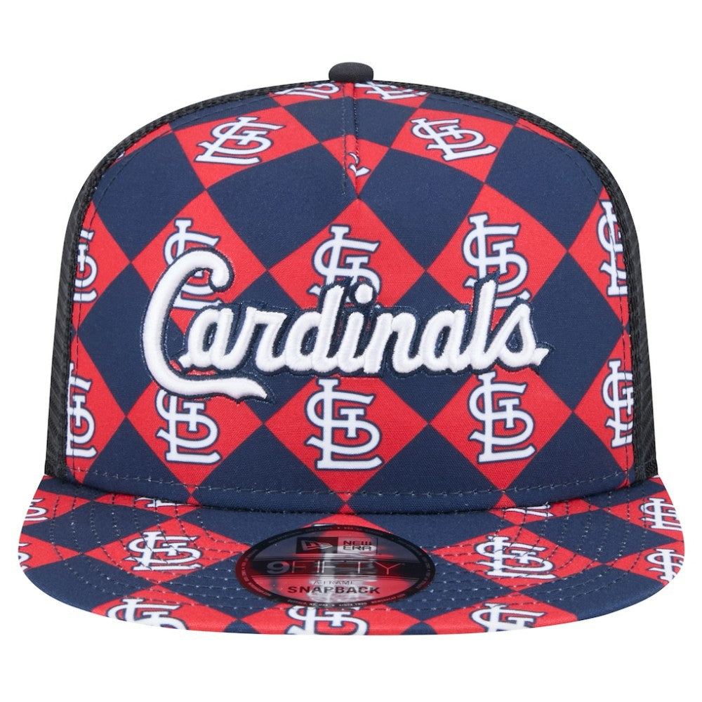 St. Louis Cardinals New Era Seeing Diamonds A-Frame Trucker 9FIFTY Snapback Hat discount