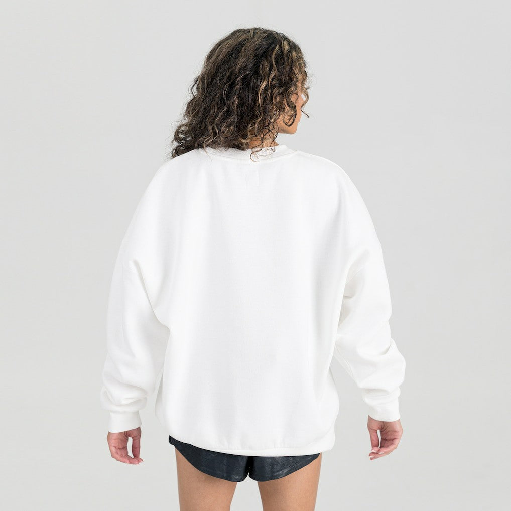 Baltimore Ravens Gameday Couture Women's Sunday Drives Oversized Crewneck Pullover Sweatshirt – White - NFL