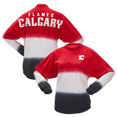 Calgary Flames - Fanatics Women's Ombre Long Sleeve T-Shirt Red/Black