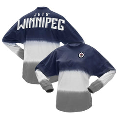 Winnipeg Jets - Fanatics Women's Ombre Long Sleeve T-Shirt Blue/Gray