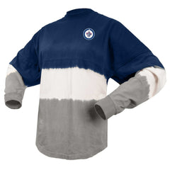 Winnipeg Jets - Fanatics Women's Ombre Long Sleeve T-Shirt Blue/Gray